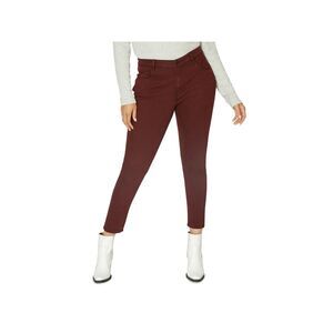 SANCTUARY DENIM Womens Burgundy Zippered Ankle Skinny High Waist Jeans Plus 16W